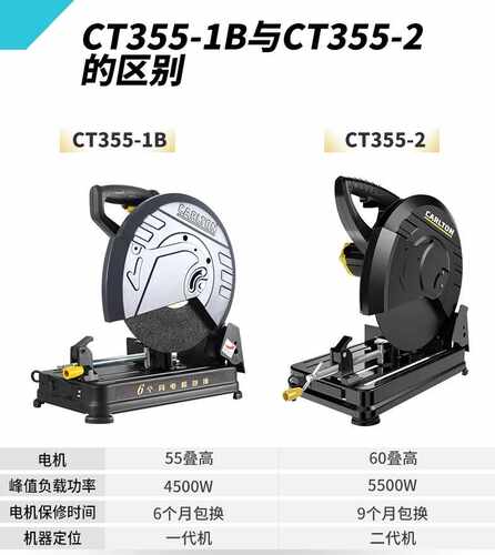 卡顿切割机CT355-1B -2 7355新款钢材机大功率工业级原装配件现货