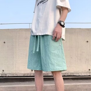 夏季薄款运动短裤男高街时尚潮流风休闲裤日常穿搭宽松五分裤子