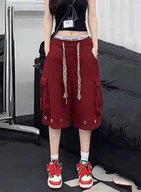 夏季高档时尚潮牌设计感工装裤