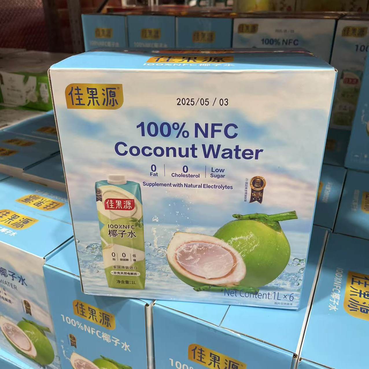 泰国进口佳果源椰子水1L*6电解质