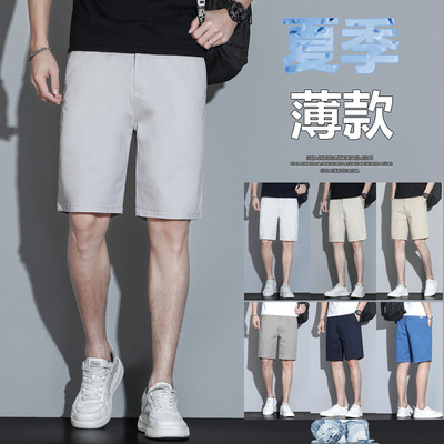 休闲短裤男款夏季潮牌宽松5分外穿大裤衩中裤灰色男士五分裤