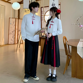 初中生红歌比赛朗诵合唱演出服高中学生毕业校服 古风汉服班服套装