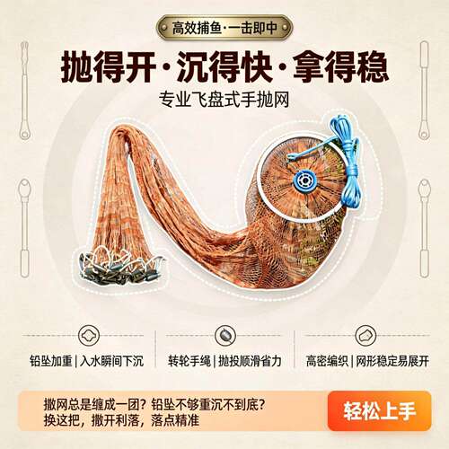 美式铝圈飞盘手抛网便携易撒