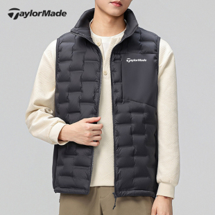 Taylormade泰勒梅冬季新款羽绒马甲男士保暖背心90白鸭绒防风防水