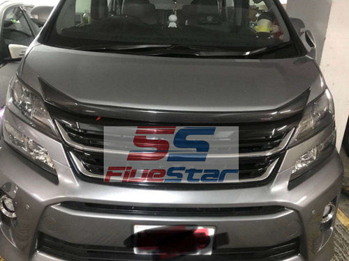 适用20系VELLFIRE后期款前引擎条12-14机头盖头上碳纤装饰贴