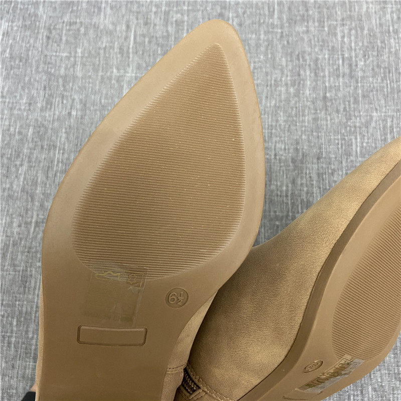WHITE BLOCK HEEL BOOTIES FALL|WINTER 2022 NEW SIDE ZIPPER POINTED TOE WOMENS BOOTS MID HEEL CHELSEA BOOTS ANKLE BOOTS PLUS SIZE