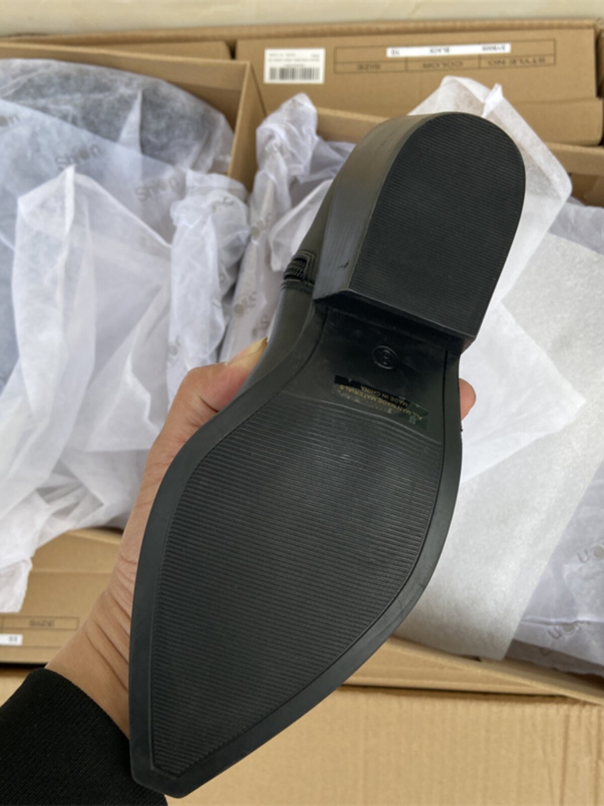 FOREIGN TRADE ORIGINAL SINGLE VERSATILE RETRO BLOCK HEEL POINTED TOE BOOTIE WOMENS BOOTS WESTERN BOOTS COWBOY BOOTS CHELSEA SINGLE BOOTS PLUS SIZE