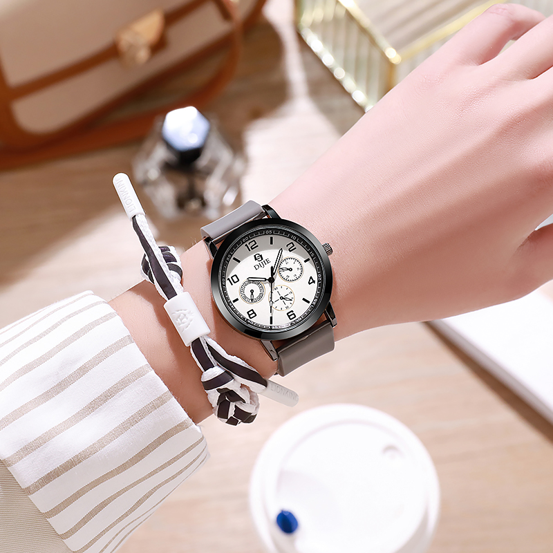手表男女ins高颜值小众不撞款初高中生显白高级感简约防水考试表