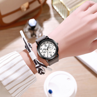 手表男女ins高颜值小众不撞款初高中生显白高级感简约防水考试表