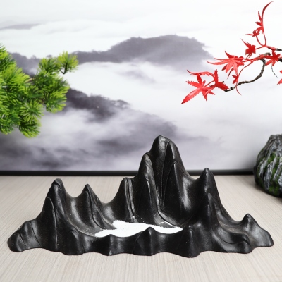 高端山石茶桌书房摆件鱼缸造景