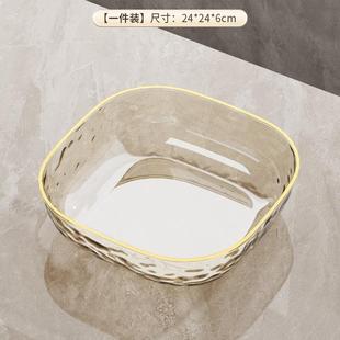 水果盘客厅家用茶几果盘202新轻奢高档零食高级水晶果盆盘啵啵