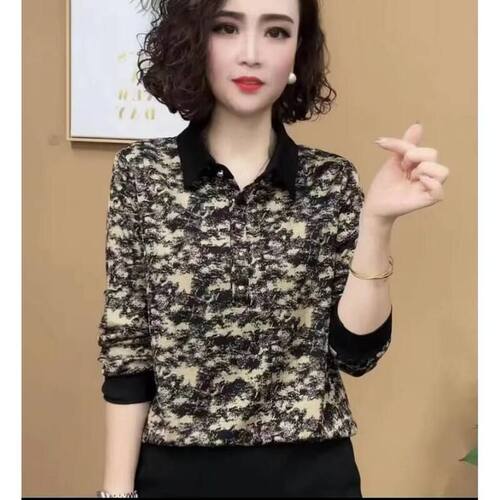 中年减龄衬衫新款打底外穿polo衫