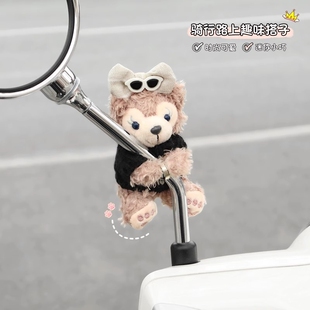 小牛f100电动车后视镜装饰品公仔f200毛绒玩偶挂件小配件摆件配饰