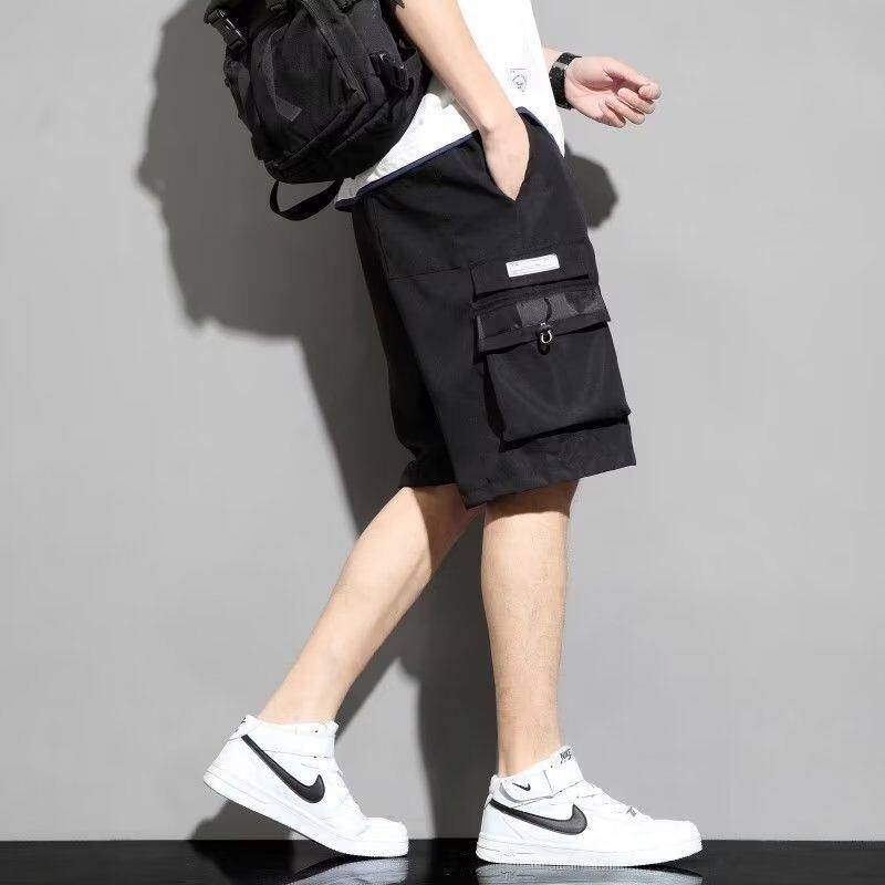 机能多口袋工装裤男夏季薄款束脚宽松潮牌男裤韩版潮流休闲裤子