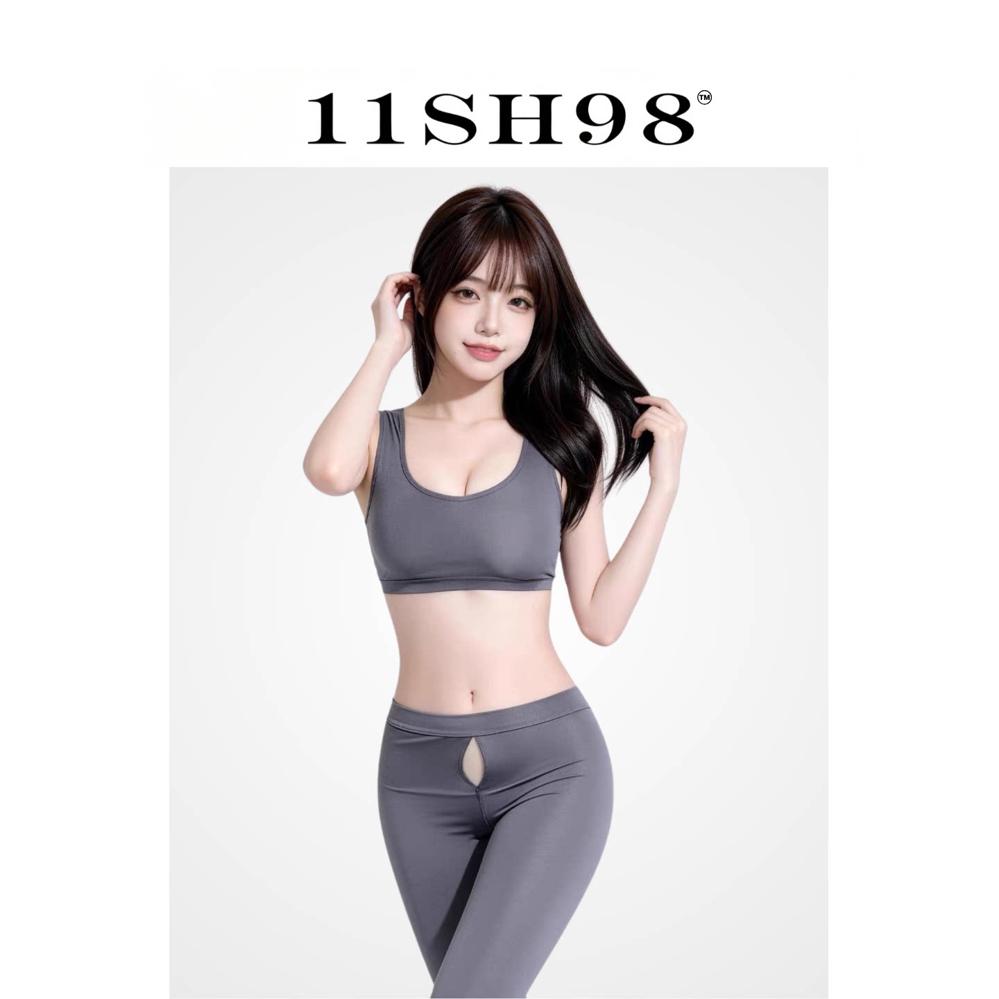 11SH98性感纯欲风运动内衣睡裙