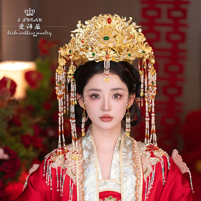 爱诗薇凤冠合金水晶复古中式