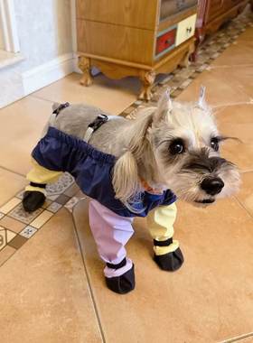 狗狗外出防脏防尿背带裤套中型小型犬泰迪连体裤脚套宠物防水鞋套