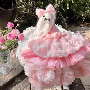 宠物重工礼服裙婚纱裙拍照婚礼专用