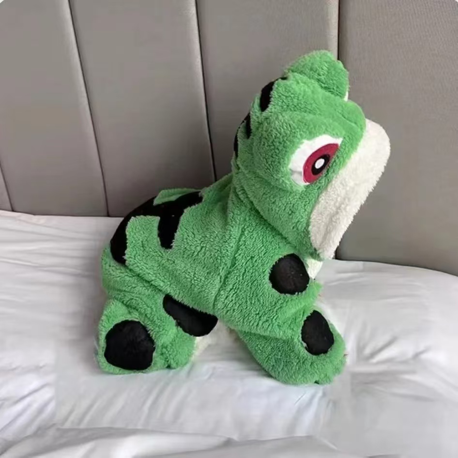 宠物衣服泰迪狗狗秋冬加厚珊瑚绒四脚衣比熊博美可爱变身装小型犬