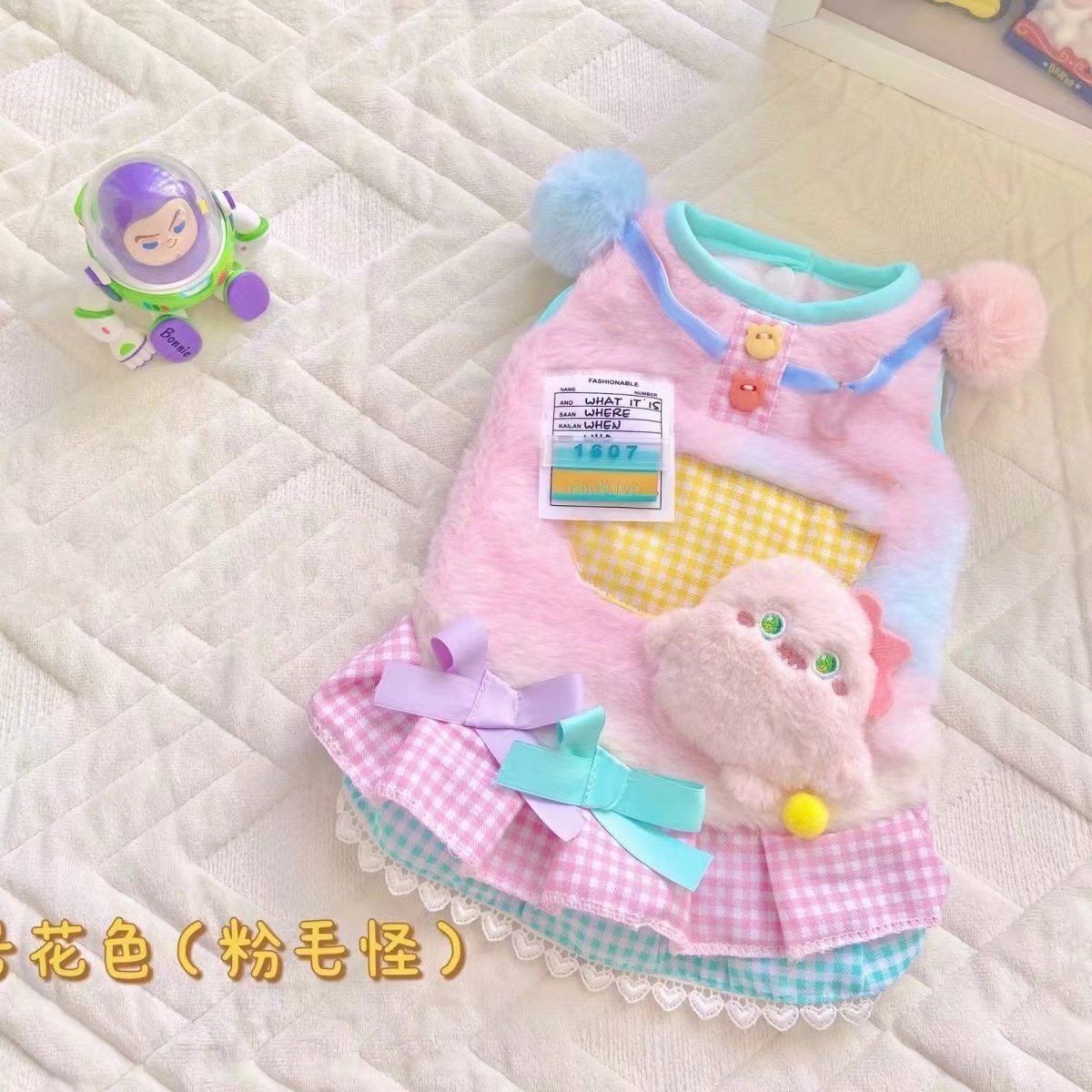 冬季保暖宠物绒衣小奶狗狗猫咪可爱泰迪比熊博美小型犬公主衣服