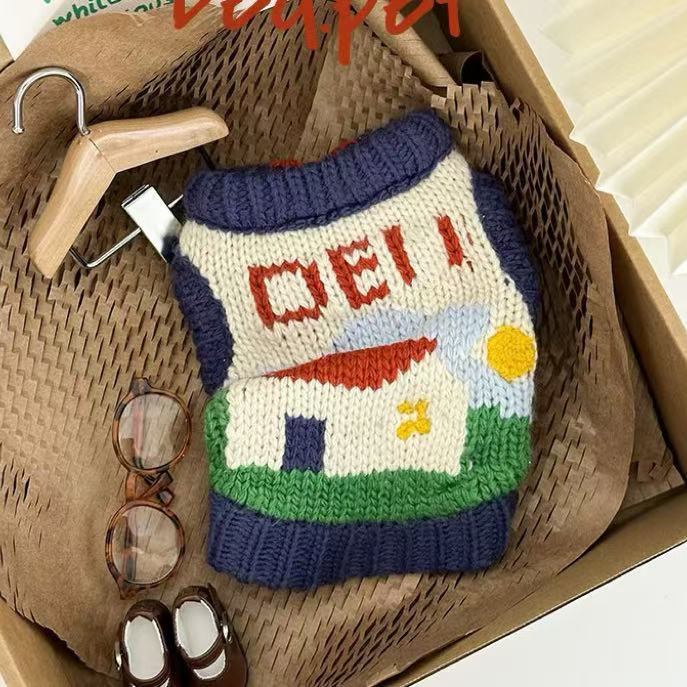 比熊幼犬衣服小狗冬天穿的保暖防掉毛宠物高颜值冬季两脚毛衣