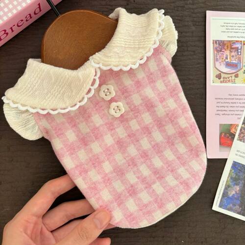 宠物服狗狗猫咪秋冬款假两件加绒保暖小型犬约克夏马尔济斯