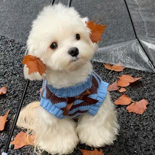 秋冬韩版 狗狗衣服小熊饼干毛衣小型犬比熊泰迪冬天保暖衣服超萌