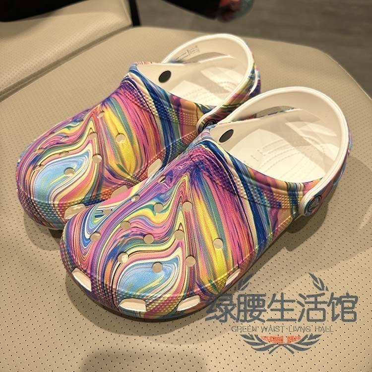 Crocs/卡骆驰国内代购男女鞋经典休闲舒适沙滩平底洞洞凉鞋206868