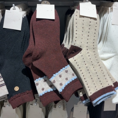 3双包邮加厚羊毛袜超柔软弹力冬季保暖手工中筒袜超暖女袜子