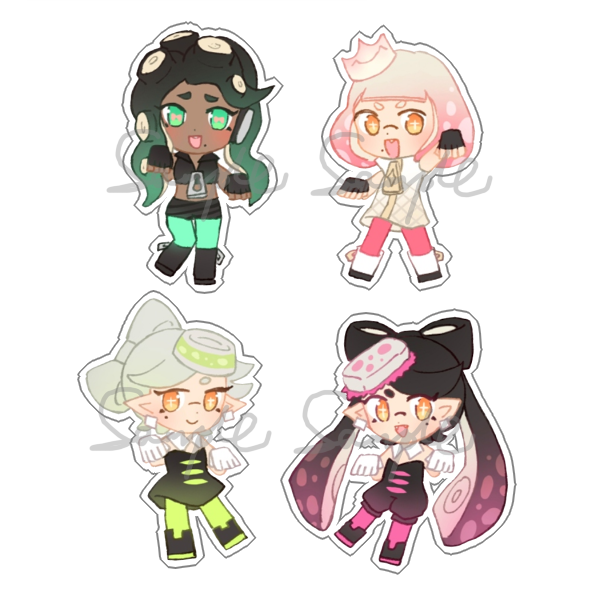 绮丽屋日本动漫周边任天堂SPLATOON2章鱼2公主透明亚克力挂件现货