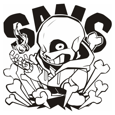 动漫游戏周边UNDERTALE传说之下SANS墙贴车贴电脑贴创意贴满包邮