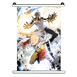 绮丽屋日本动漫周边一拳超人一击男埼玉杰诺斯挂画壁画礼品满 包邮