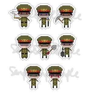 动漫游戏周边玩具狱都事变像素风Q版透明亚克力挂件现货满百包邮