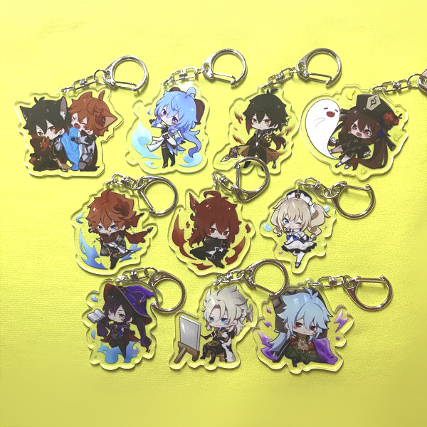 绮丽屋动漫周边原神q版迪卢克凯亚透明亚克力挂件钥匙扣挂饰现货