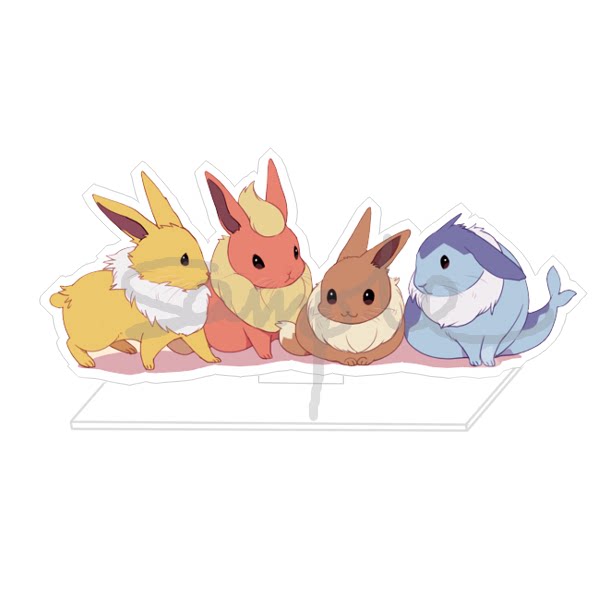 日本动漫周边口袋妖怪精灵宝可梦伊布透明亚克力立牌现货满百包邮