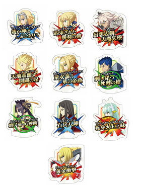 动漫游戏周边FATE系列FGO SABER战术透明亚克力挂件挂饰现货包邮