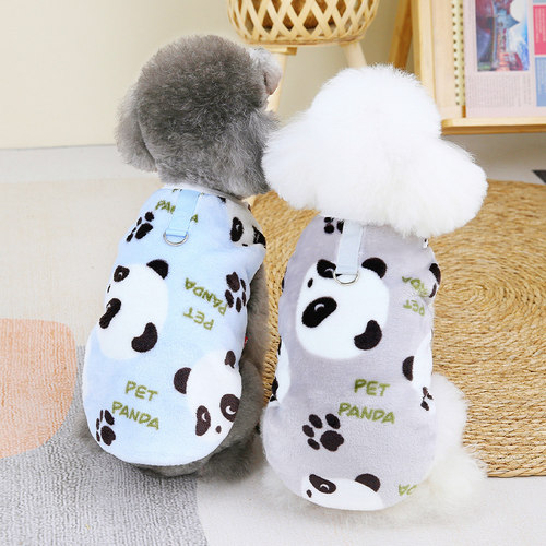 宠物法兰绒背心可牵引秋冬衣服