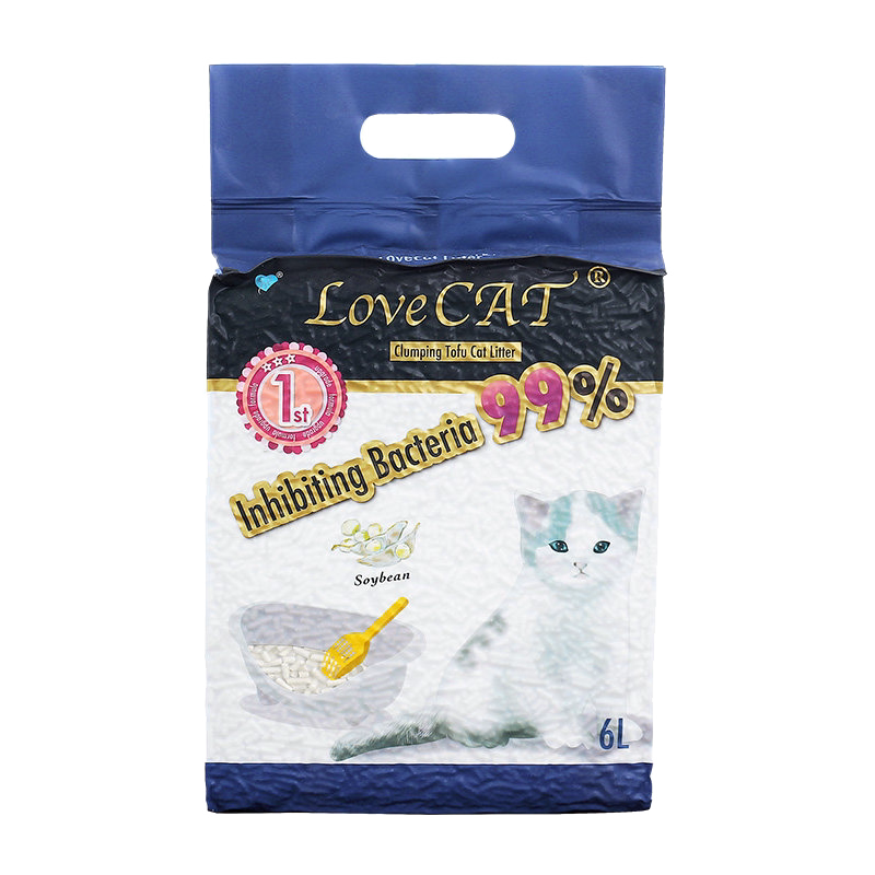 lovecat爱宠爱猫豆腐猫砂真空原味绿茶6l*包整箱除臭低尘豆腐渣
