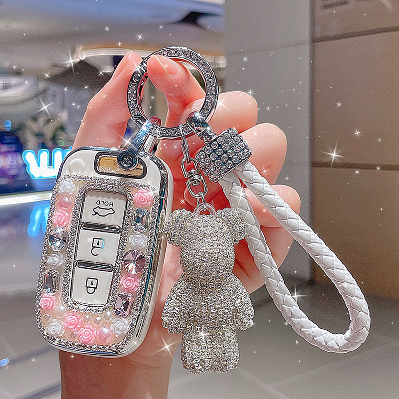 适用于现代钥匙套ix35名图ix25第七代伊兰特菲斯塔朗动车26扣女壳