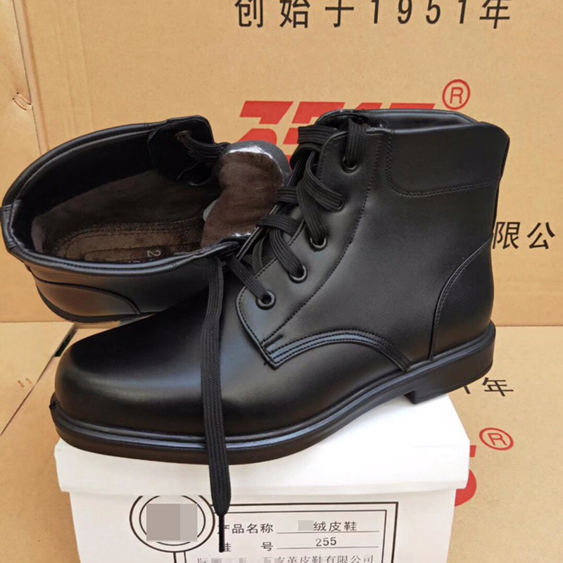 冬季正品士兵绒皮鞋男士真皮羊毛战术靴/飞行靴/沙漠