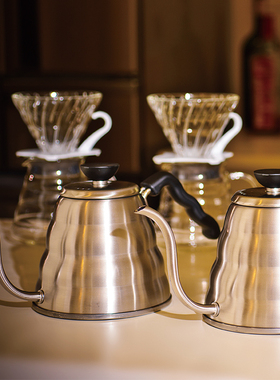 HARIO日本手冲壶长嘴细口壶不锈钢手冲咖啡壶户外咖啡器具日式vkb