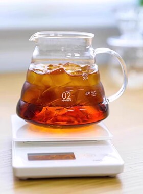 HARIO日本玻璃手冲咖啡壶镀钛云朵分享壶v60滤杯滴滤壶套装家用