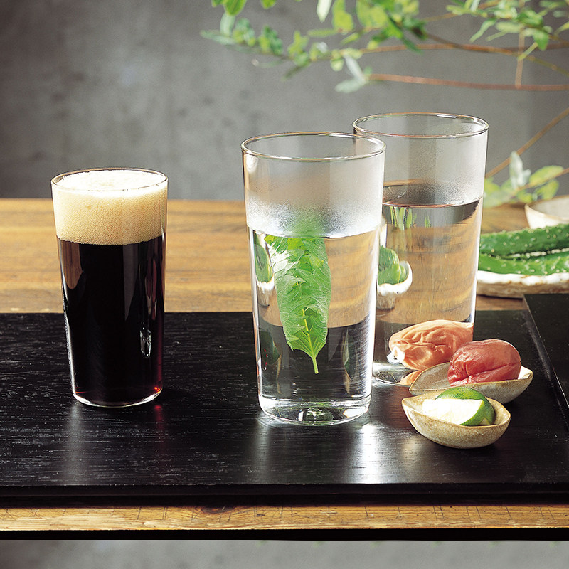 HARIO日本耐热玻璃杯茶水咖啡水果啤酒杯便携家用饮水杯HPG