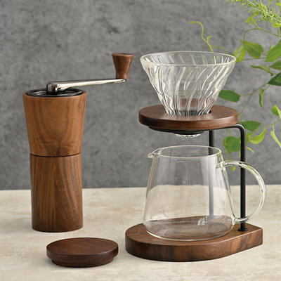 HARIO天然胡桃木手冲套装