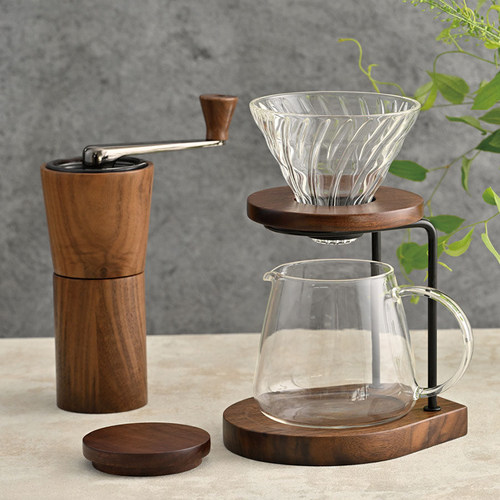 HARIO天然胡桃木手冲套装