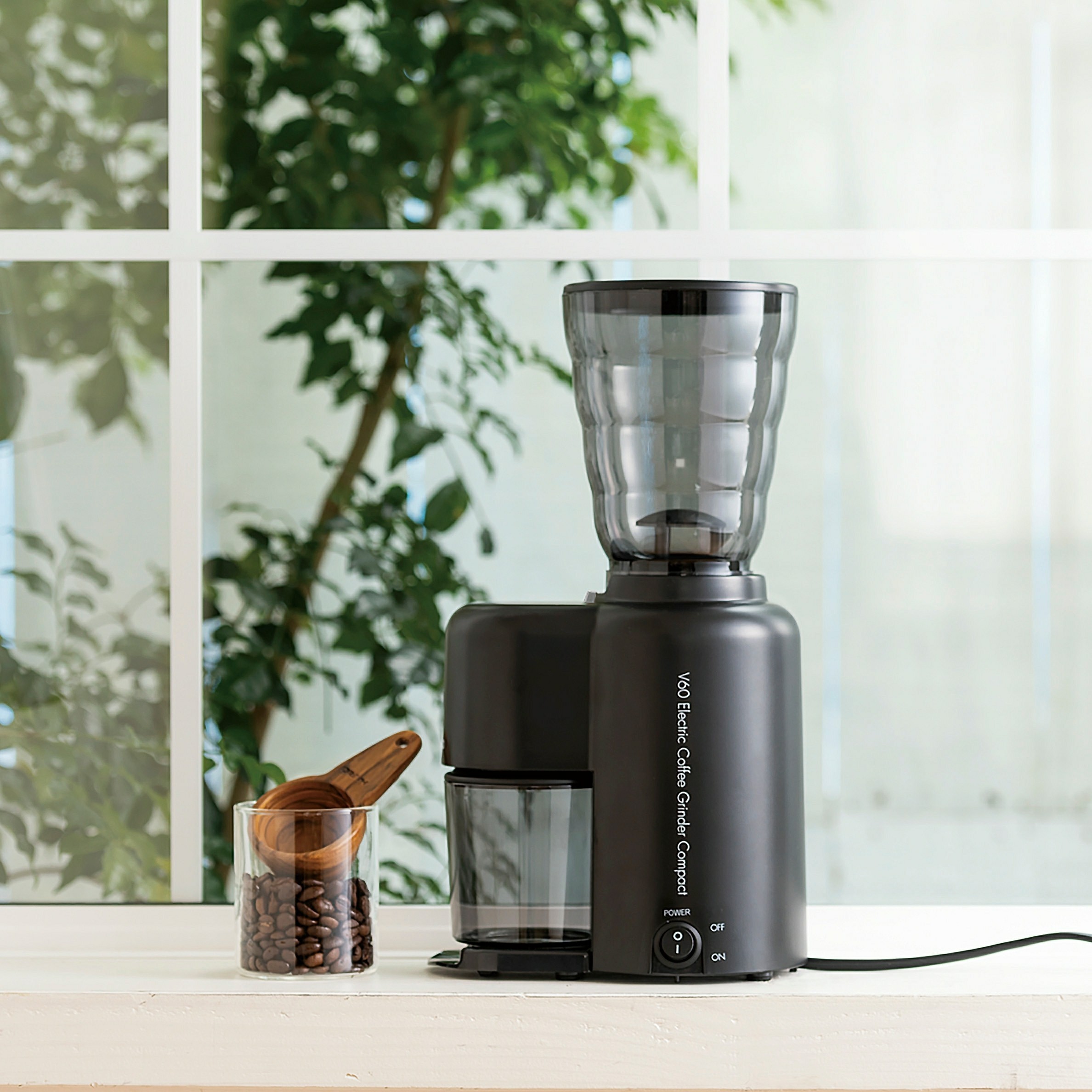 HARIO家用小型咖啡豆电动磨豆机V60手冲磨粉研磨机全自动家用EVC