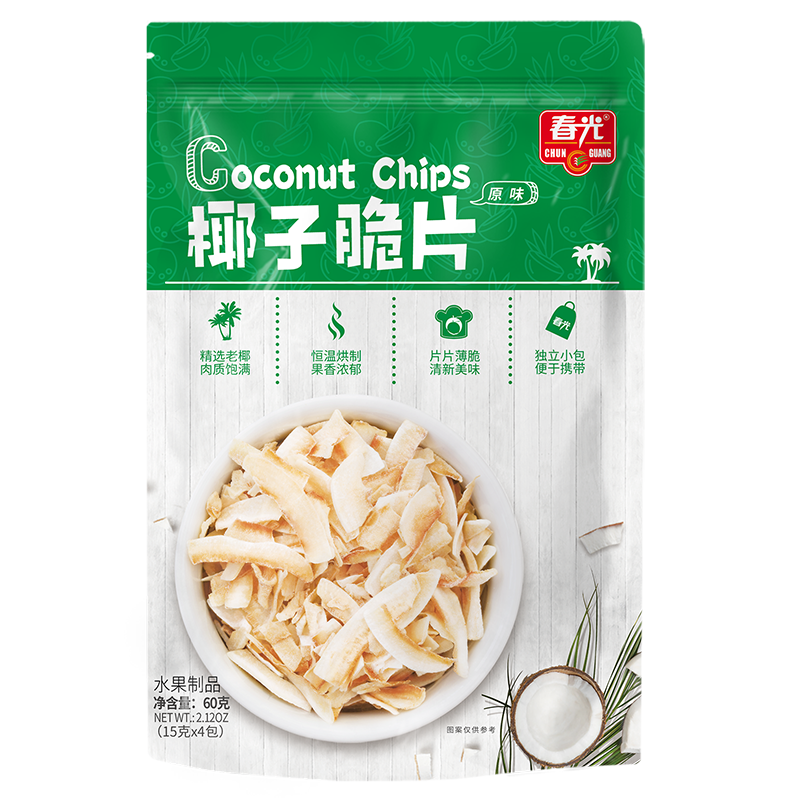 【海南溯源专场】春光食品海南特产椰子脆片烘烤椰子肉果干零食