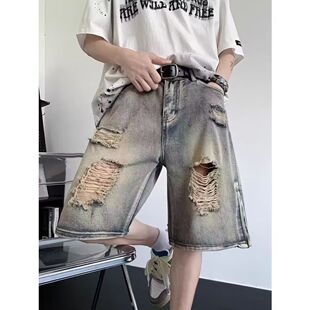 短裤 美式 男潮牌薄款 设计感小众宽松大码 子 夏季 运动休闲五分裤 新款