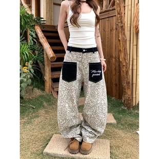 嘻哈ins潮高街潮流痞帅长裤 港风潮男夏季 字母牛仔裤 2024个性 新款