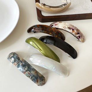 气质简约醋酸一字夹发卡后脑勺弹簧夹横夹头饰日韩高级感盘发发夹